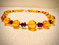 Amber and amethyst necklace